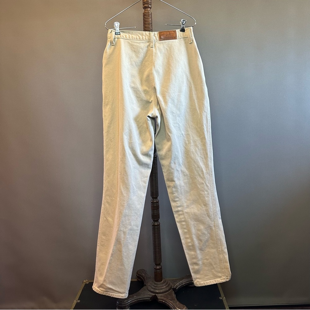 Vintage Rockies Rocky Mountain High Waist Tapered Tan Denim Jeans Long Tall - Picture 5 of 7